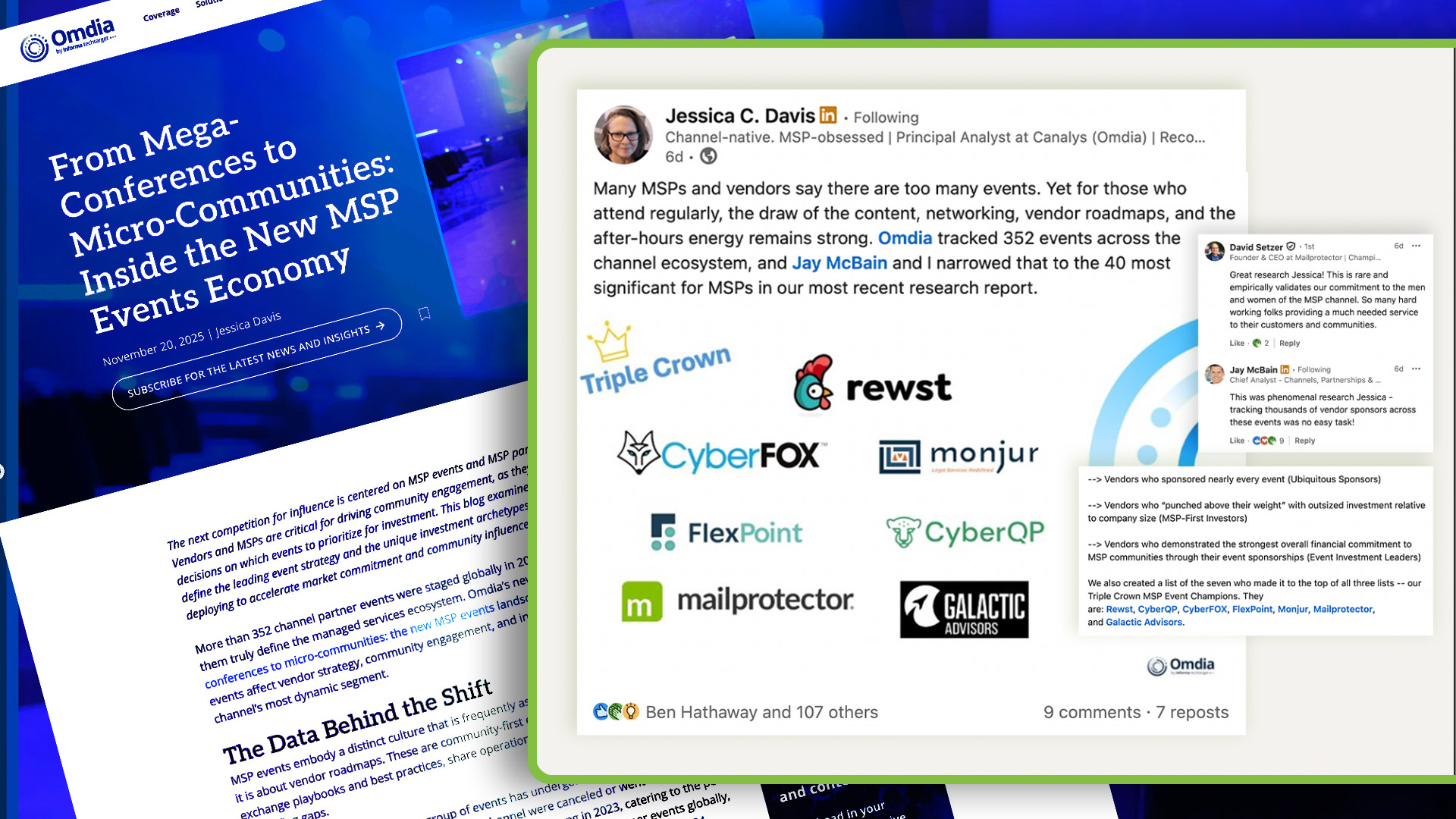 Mailprotector Named "Triple Crown MSP Event Champion" by Omdia