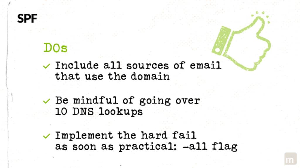 SPF best practices